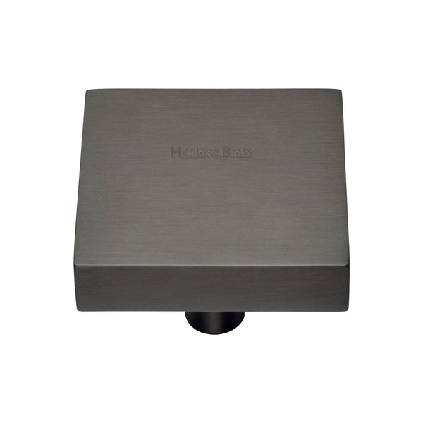 Heritage Brass Cabinet Knob Square Design 38mm Matt Bronze finish - C3685 38-MB - Choice Handles
