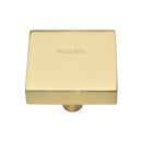 Heritage Brass Cabinet Knob Square Design 38mm Polished Brass finish - C3685 38-PB - Choice Handles