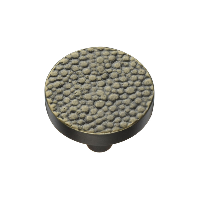 Heritage Brass Cabinet Knob Round Stingray Design 32mm Aged Brass finish - C3686 32-AB - Choice Handles