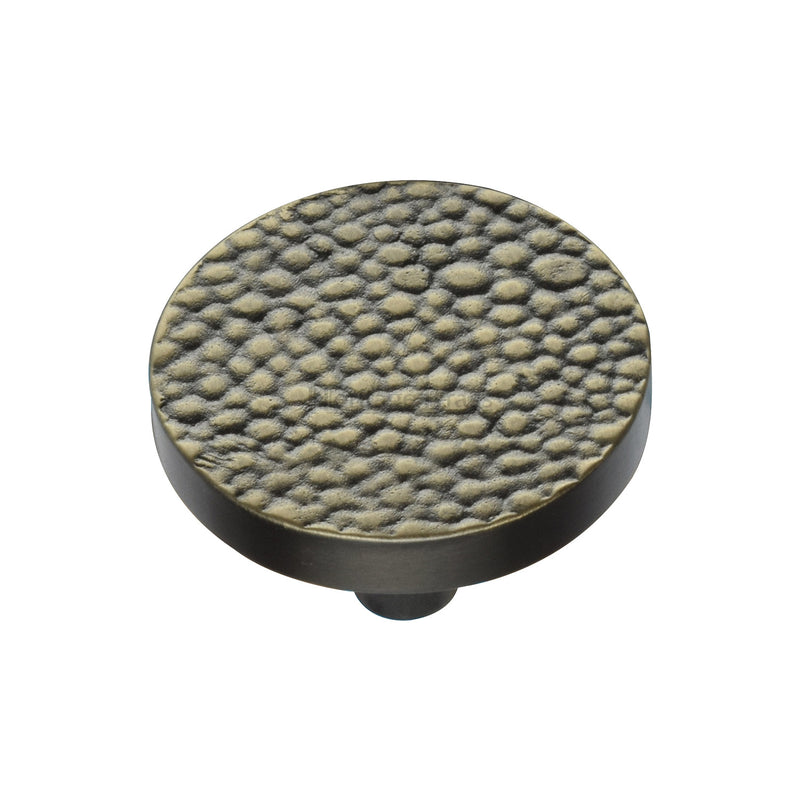 Heritage Brass Cabinet Knob Round Stingray Design 38mm Aged Brass finish - C3686 38-AB - Choice Handles
