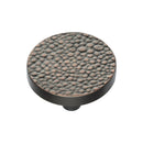 Heritage Brass Cabinet Knob Round Stingray Design 38mm Aged Copper finish - C3686 38-AC - Choice Handles