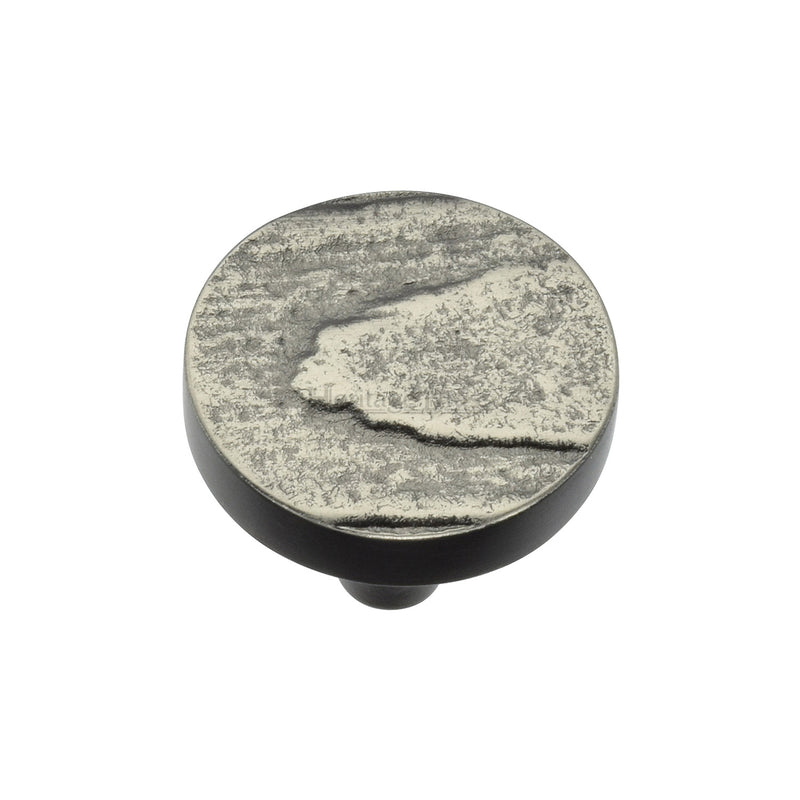 Heritage Brass Cabinet Knob Round Pine Design 32mm Aged Nickel finish - C3697 32-AN - Choice Handles