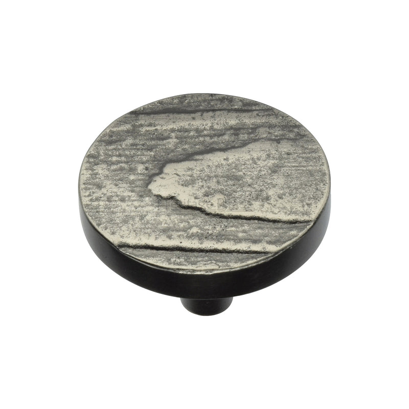 Heritage Brass Cabinet Knob Round Pine Design 38mm Aged Nickel finish - C3697 38-AN - Choice Handles