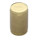 Heritage Brass Cabinet Knob Cylindric Knurled Design 21mm Polished Brass finish - C3840-PB - Choice Handles