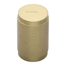 Heritage Brass Cabinet Knob Cylindric Knurled Design 21mm Satin Brass finish - C3840-SB - Choice Handles