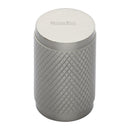 Heritage Brass Cabinet Knob Cylindric Knurled Design 21mm Satin Nickel finish - C3840-SN - Choice Handles