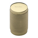 Heritage Brass Cabinet Knob Cylindric Ribbed Design 21mm Polished Brass finish - C3850-PB - Choice Handles