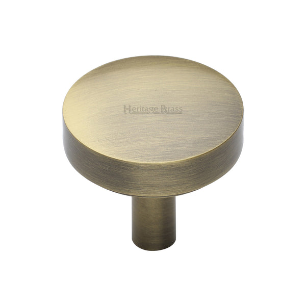 Heritage Brass Cabinet Knob Tayo Design 32mm Antique Brass finish - C3875 32-AT - Choice Handles