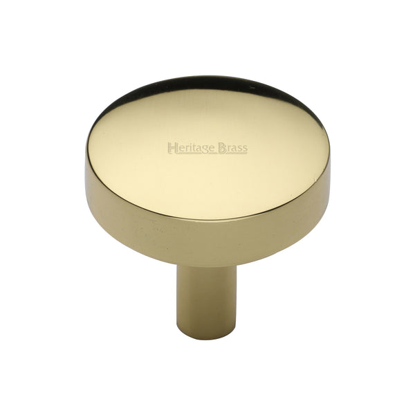 Heritage Brass Cabinet Knob Tayo Design 32mm Polished Brass finish - C3875 32-PB - Choice Handles