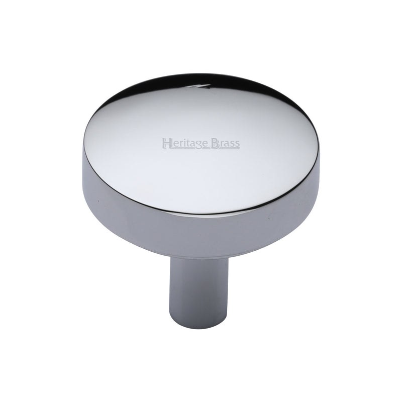 Heritage Brass Cabinet Knob Tayo Design 32mm Polished Chrome finish - C3875 32-PC - Choice Handles