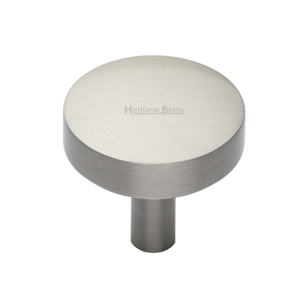 Heritage Brass Cabinet Knob Tayo Design 32mm Satin Nickel finish - C3875 32-SN - Choice Handles