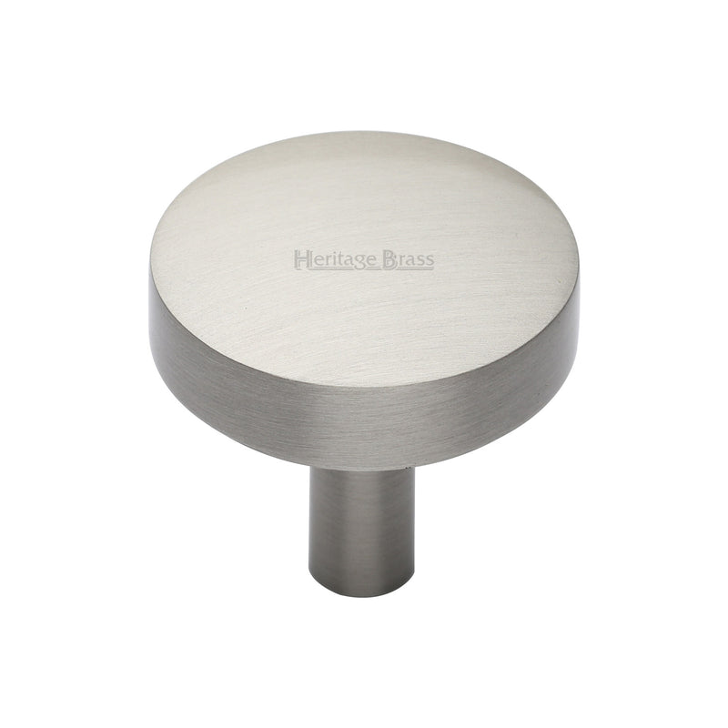Heritage Brass Cabinet Knob Tayo Design 32mm Satin Nickel finish - C3875 32-SN - Choice Handles