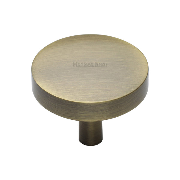 Heritage Brass Cabinet Knob Tayo Design 38mm Antique Brass finish - C3875 38-AT - Choice Handles