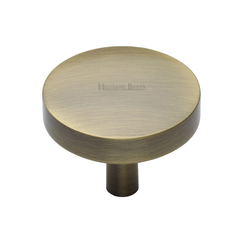 Heritage Brass Cabinet Knob Tayo Design 38mm Antique Brass finish - C3875 38-AT - Choice Handles