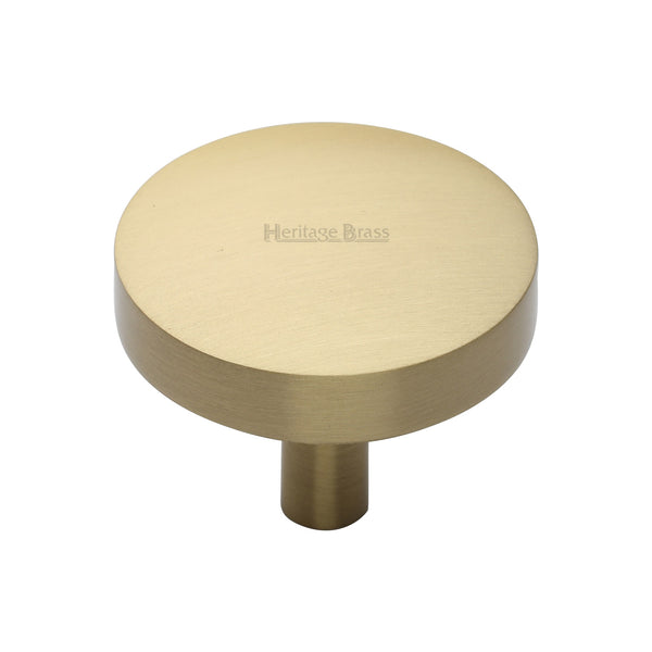 Heritage Brass Cabinet Knob Tayo Design 38mm Satin Brass finish - C3875 38-SB - Choice Handles