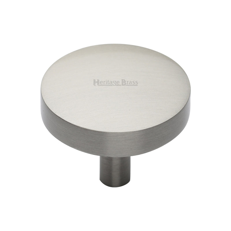 Heritage Brass Cabinet Knob Tayo Design 38mm Satin Nickel finish - C3875 38-SN - Choice Handles