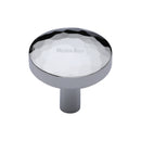 Heritage Brass Cabinet Knob Hammered Design 32mm Polished Chrome finish - C3877 32-PC - Choice Handles
