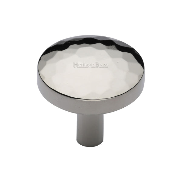 Heritage Brass Cabinet Knob Hammered Design 32mm Polished Nickel - C3877 32-PNF - Choice Handles