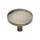 Heritage Brass Cabinet Knob Hammered Design 38mm Antique Brass finish - C3877 38-AT - Choice Handles