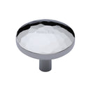 Heritage Brass Cabinet Knob Hammered Design 38mm Polished Chrome finish - C3877 38-PC - Choice Handles