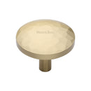 Heritage Brass Cabinet Knob Hammered Design 38mm Satin Brass finish - C3877 38-SB - Choice Handles