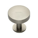 Heritage Brass Cabinet Knob Domed Disc Design with Rose 32mm Satin Nickel finish - C3878 32-SN - Choice Handles