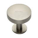 Heritage Brass Cabinet Knob Domed Disc Design with Rose 38mm Satin Nickel finish - C3878 38-SN - Choice Handles