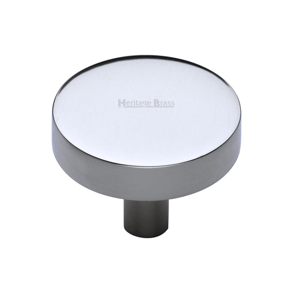 Heritage Brass Cabinet Knob Disc Design 32mm Polished Chrome finish - C3880 32-PC - Choice Handles