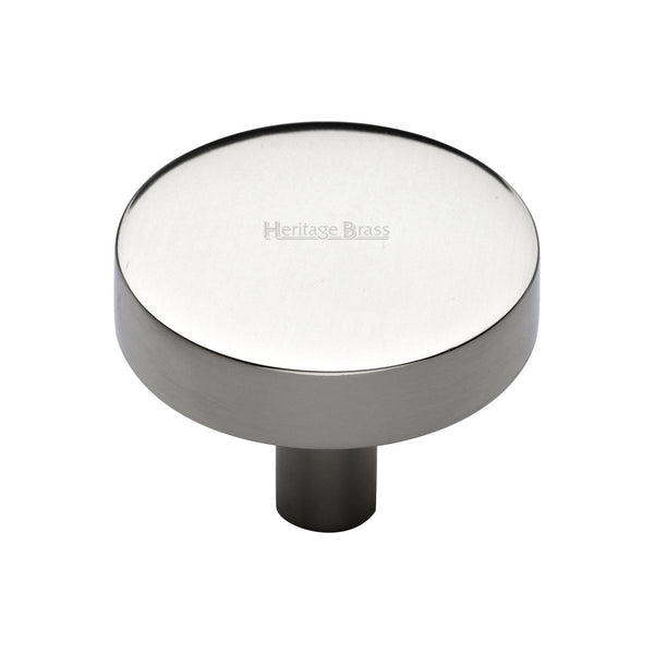 Heritage Brass Cabinet Knob Disc Design 32mm Polished Nickel - C3880 32-PNF - Choice Handles