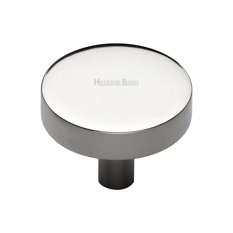 Heritage Brass Cabinet Knob Disc Design 32mm Polished Nickel - C3880 32-PNF - Choice Handles