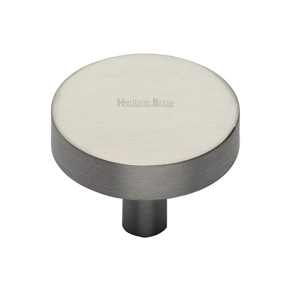 Heritage Brass Cabinet Knob Disc Design 32mm Satin Nickel finish - C3880 32-SN - Choice Handles