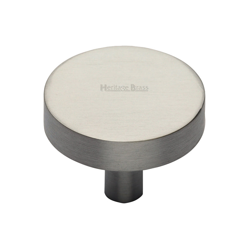 Heritage Brass Cabinet Knob Disc Design 32mm Satin Nickel finish - C3880 32-SN - Choice Handles