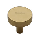 Heritage Brass Cabinet Knob Disc Design 32mm Unlacquered Brass finish - C3880 32-ULB