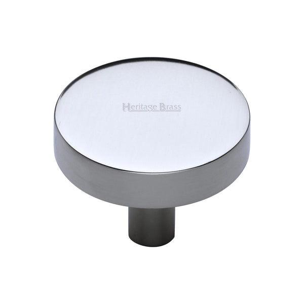 Heritage Brass Cabinet Knob Disc Design 38mm Polished Chrome finish - C3880 38-PC - Choice Handles