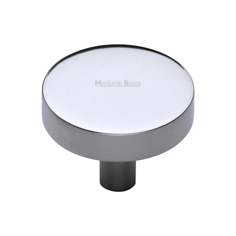 Heritage Brass Cabinet Knob Disc Design 38mm Polished Chrome finish - C3880 38-PC - Choice Handles