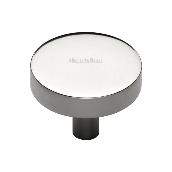 Heritage Brass Cabinet Knob Disc Design 38mm Polished Nickel - C3880 38-PNF - Choice Handles