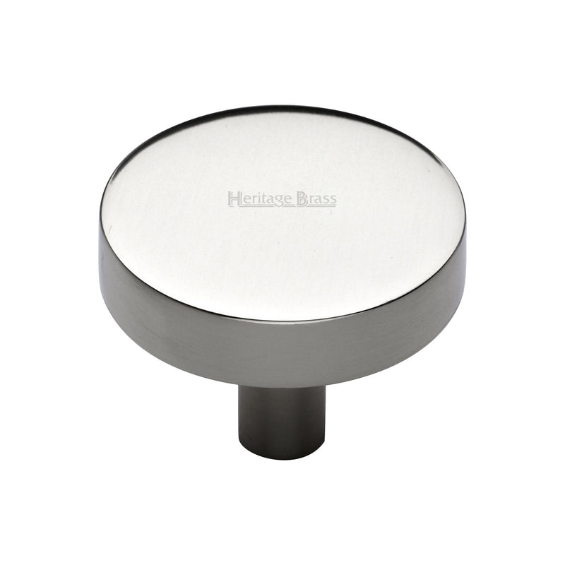 Heritage Brass Cabinet Knob Disc Design 38mm Polished Nickel - C3880 38-PNF - Choice Handles