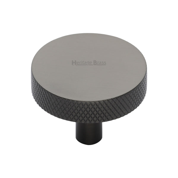 Heritage Brass Cabinet Knob Knurled Disc Design 38mm Matt Bronze finish - C3884 38-MB - Choice Handles