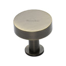 Heritage Brass Cabinet Knob Disc Design with Base 32mm Antique Brass finish - C3885 32-AT - Choice Handles