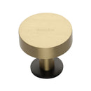 Heritage Brass Cabinet Knob Disc Design with Rose 32mm Matt Bronze / Satin Brass finish
 - C3885 32-BSB - Choice Handles