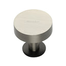 Heritage Brass Cabinet Knob Disc Design with Base 32mm Matt Bronze / Satin Nickel finish
 - C3885 32-BSN - Choice Handles