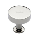 Heritage Brass Cabinet Knob Disc Design with Base 32mm Polished Nickel - C3885 32-PNF - Choice Handles