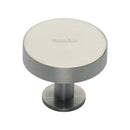 Heritage Brass Cabinet Knob Disc Design with Base 32mm Satin Nickel finish - C3885 32-SN - Choice Handles