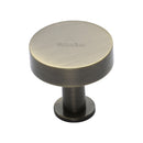 Heritage Brass Cabinet Knob Disc Design with Base 38mm Antique Brass finish - C3885 38-AT - Choice Handles