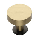 Heritage Brass Cabinet Knob Disc Design with Base 38mm Matt Bronze / Satin Brass finish
 - C3885 38-BSB - Choice Handles