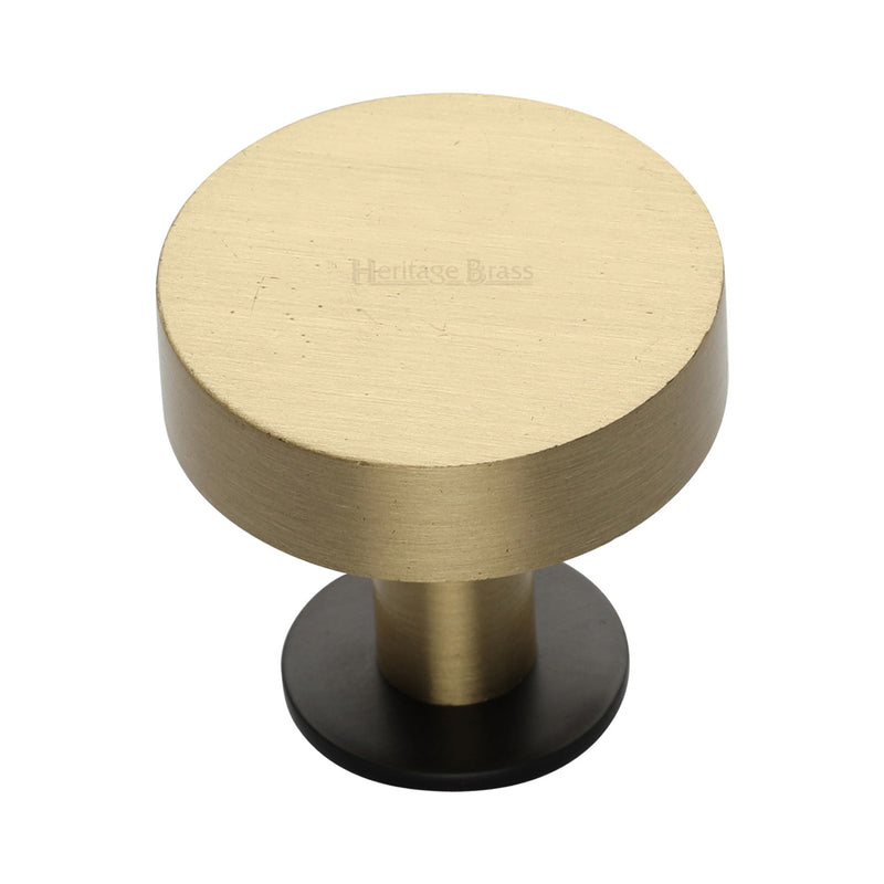 Heritage Brass Cabinet Knob Disc Design with Base 38mm Matt Bronze / Satin Brass finish
 - C3885 38-BSB - Choice Handles