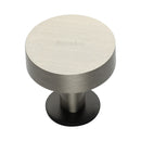 Heritage Brass Cabinet Knob Disc Design with Base 38mm Matt Bronze / Satin Nickel finish
 - C3885 38-BSN - Choice Handles