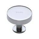 Heritage Brass Cabinet Knob Disc Design with Base 38mm Polished Chrome finish - C3885 38-PC - Choice Handles