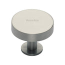 Heritage Brass Cabinet Knob Disc Design with Base 38mm Satin Nickel finish - C3885 38-SN - Choice Handles