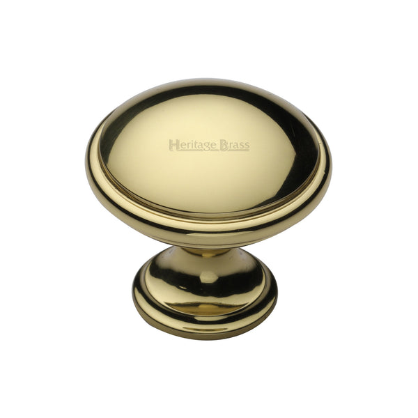Heritage Brass Cabinet Knob Domed Design 32mm Polished Brass finish - C3950 32-PB - Choice Handles